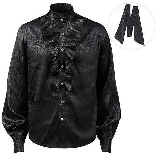 Herren satin blumenmuster hemd - satin,