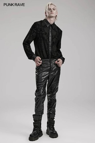 Punk rave gothic hemd royal - rave,