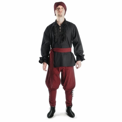 Gothic rüschenhemd schwarz - rüschenhemd,