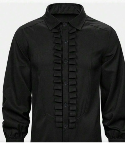 Hemd gothic mit falten an - gr.m,