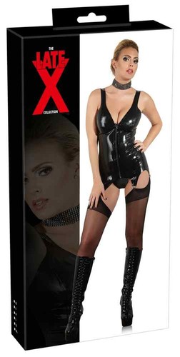 Latex strapshemd schwarz - latex,