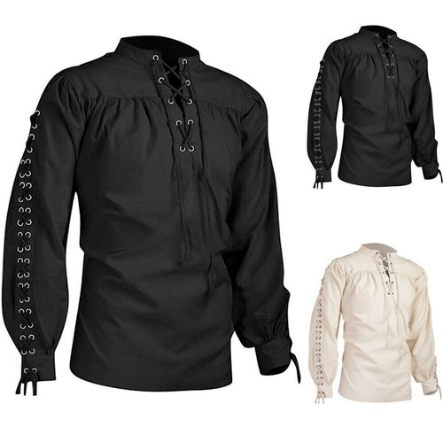 Herren mittelalter gothic hemd - mittelalter,